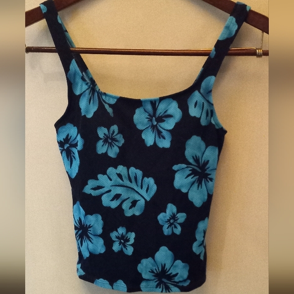 Indigo Hawaiian Style Swim Top - Picture 1 of 4